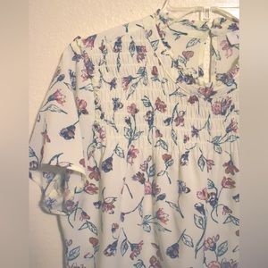 Cream Floral Blouse